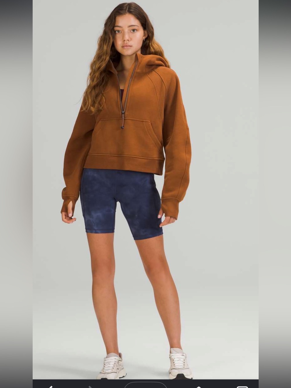 Lululemon Scuba Oversized Half zip Hoodie, Brown